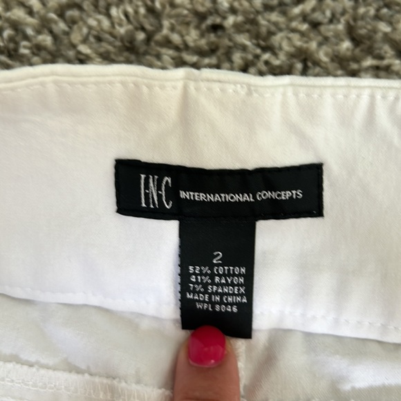 Women’s Inc concept white capri ankle pant size 2 - Picture 4 of 6